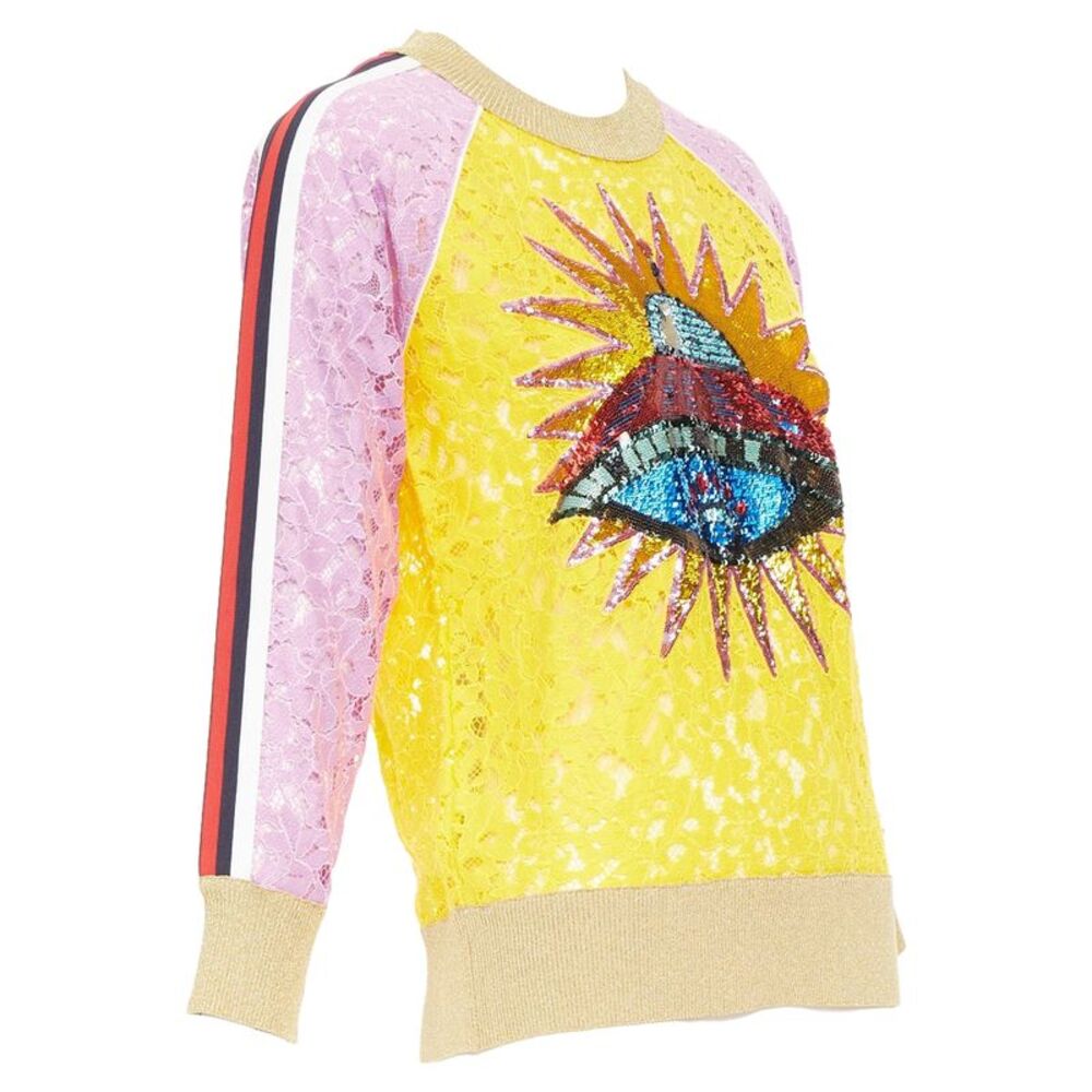 Gucci Lace UFO Sunburst Sequin Sweater